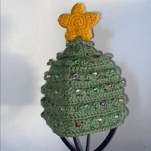 Green Christmas Tree Knit Hat for Kids
